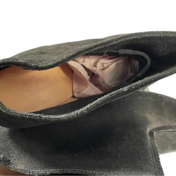 Acne Black Suede Ankle Boots Size  36/6 - Picture 11 of 11